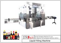 0.5 - 2L Şarap / Soya Sosu için 24 Başlı Nozul Otomatik Sıvı Dolum Makinesi